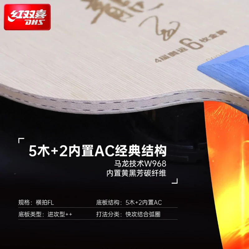 2025 DHS Malong Six Gold King  - огляд і ціна Table Tennis Zhang Jike