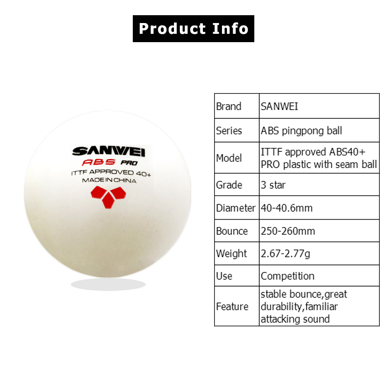 SANWEI ABS PRO 3-Star 40+ Tabl - огляд і ціна Table Tennis Olympics